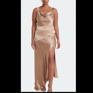 Cowl Dress with Slit